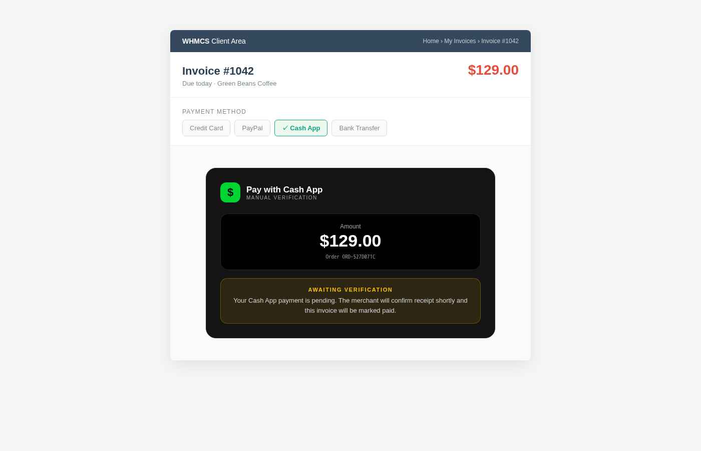 Customer pending state